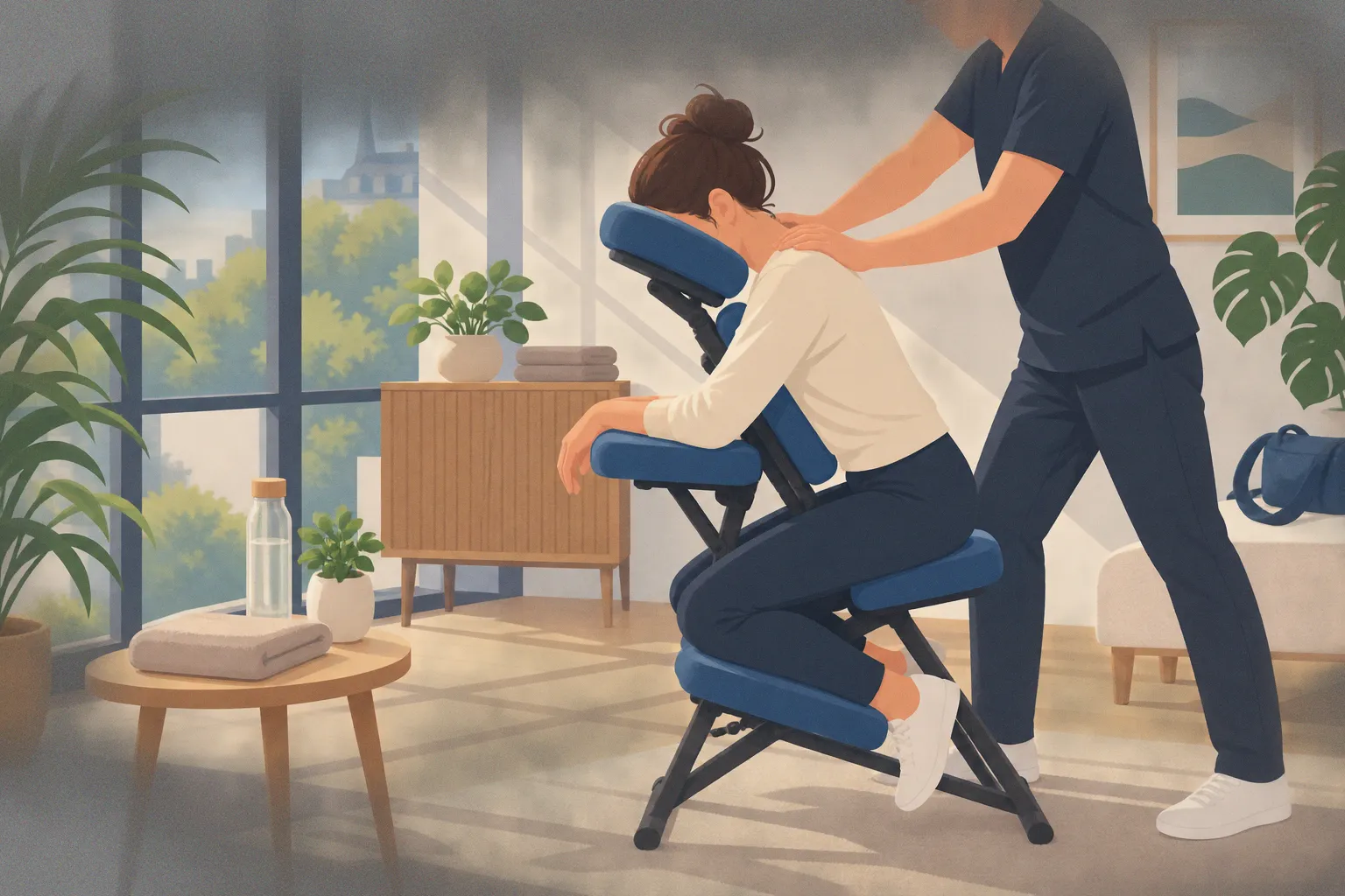 Massage assis relaxant : la méthode pour relâcher les épaules