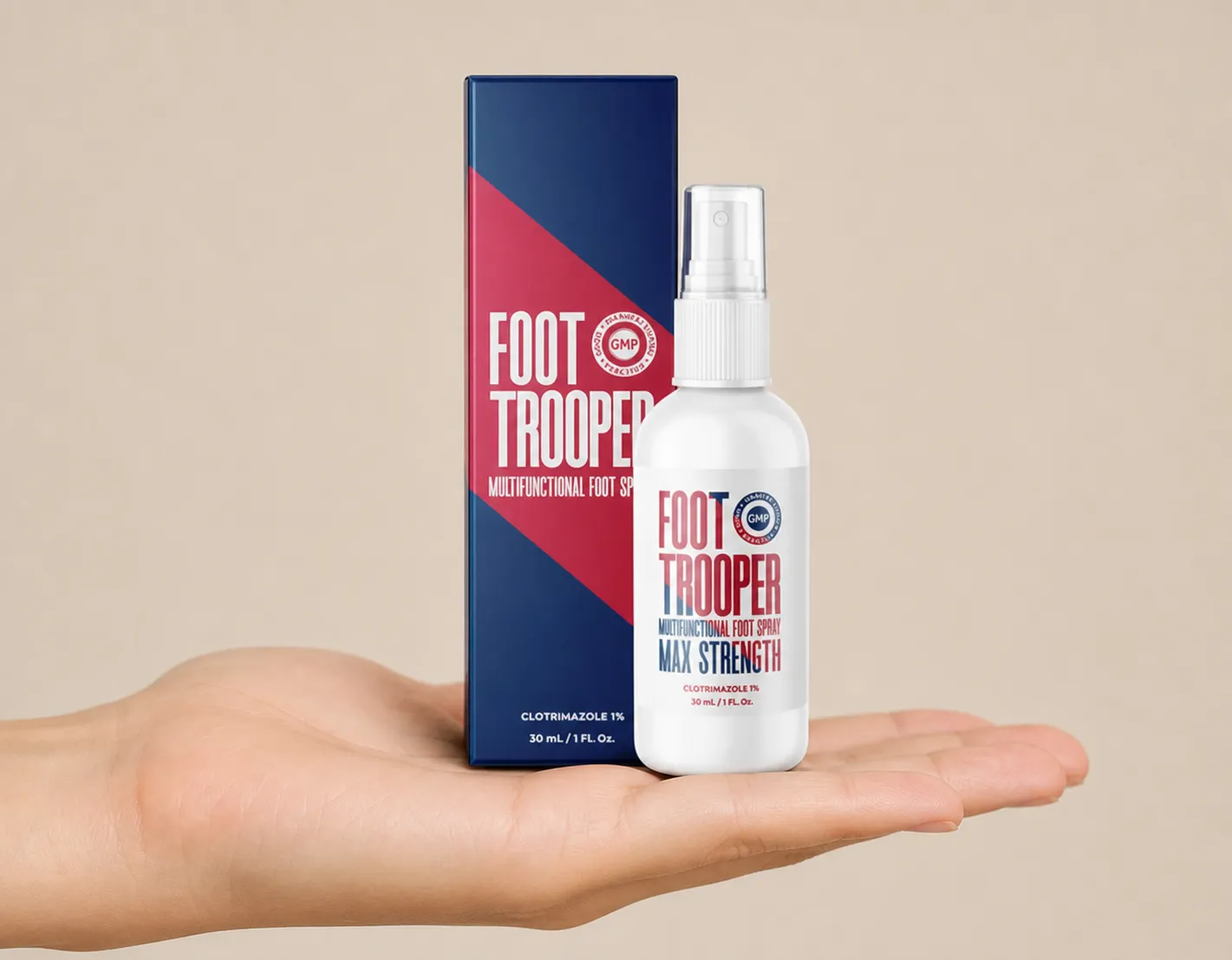 Foot Trooper-fungus remedy — le produit en main