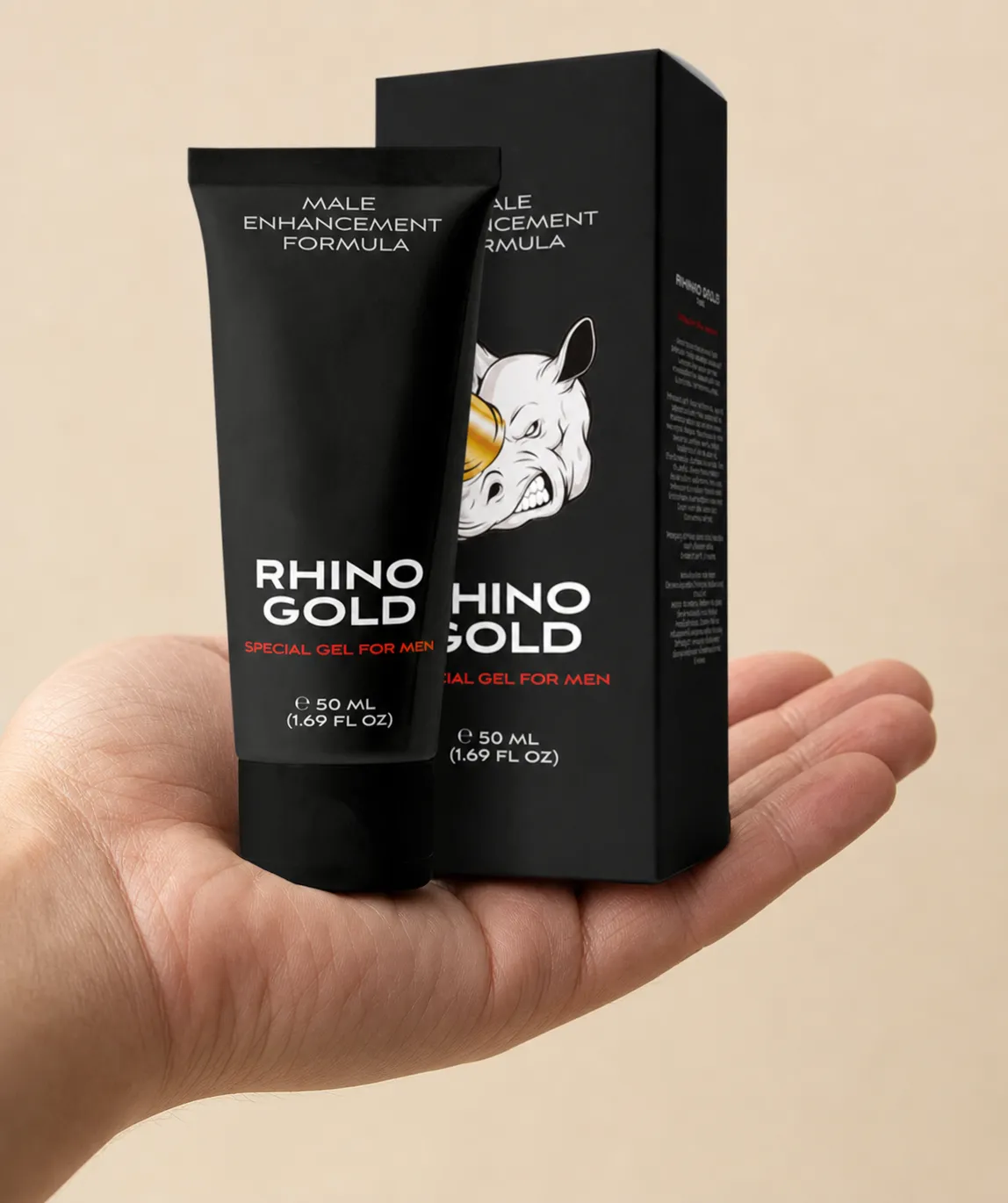 Rhino Gold Gel — le produit en main