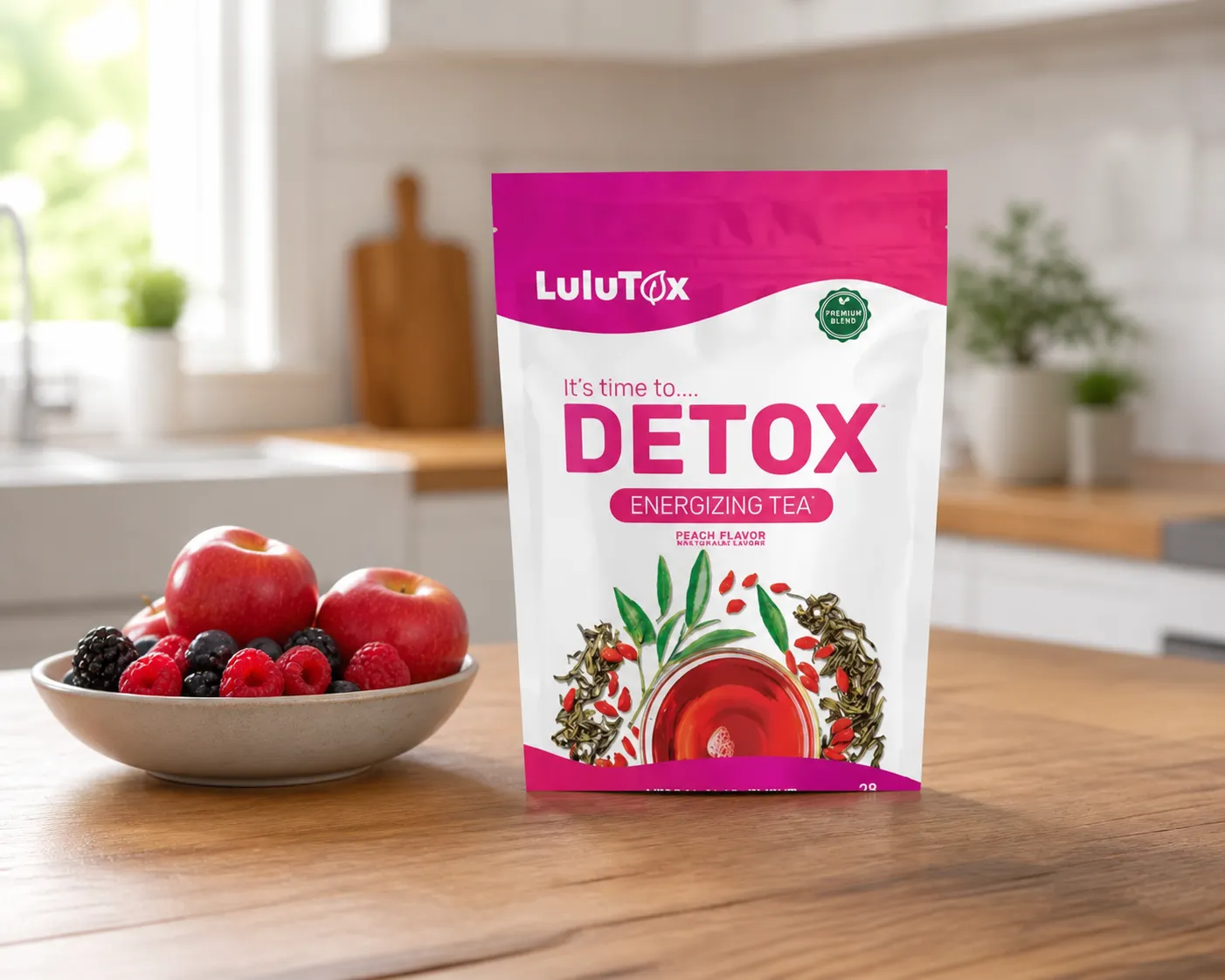 Lulutox Detox Tea — le produit au quotidien