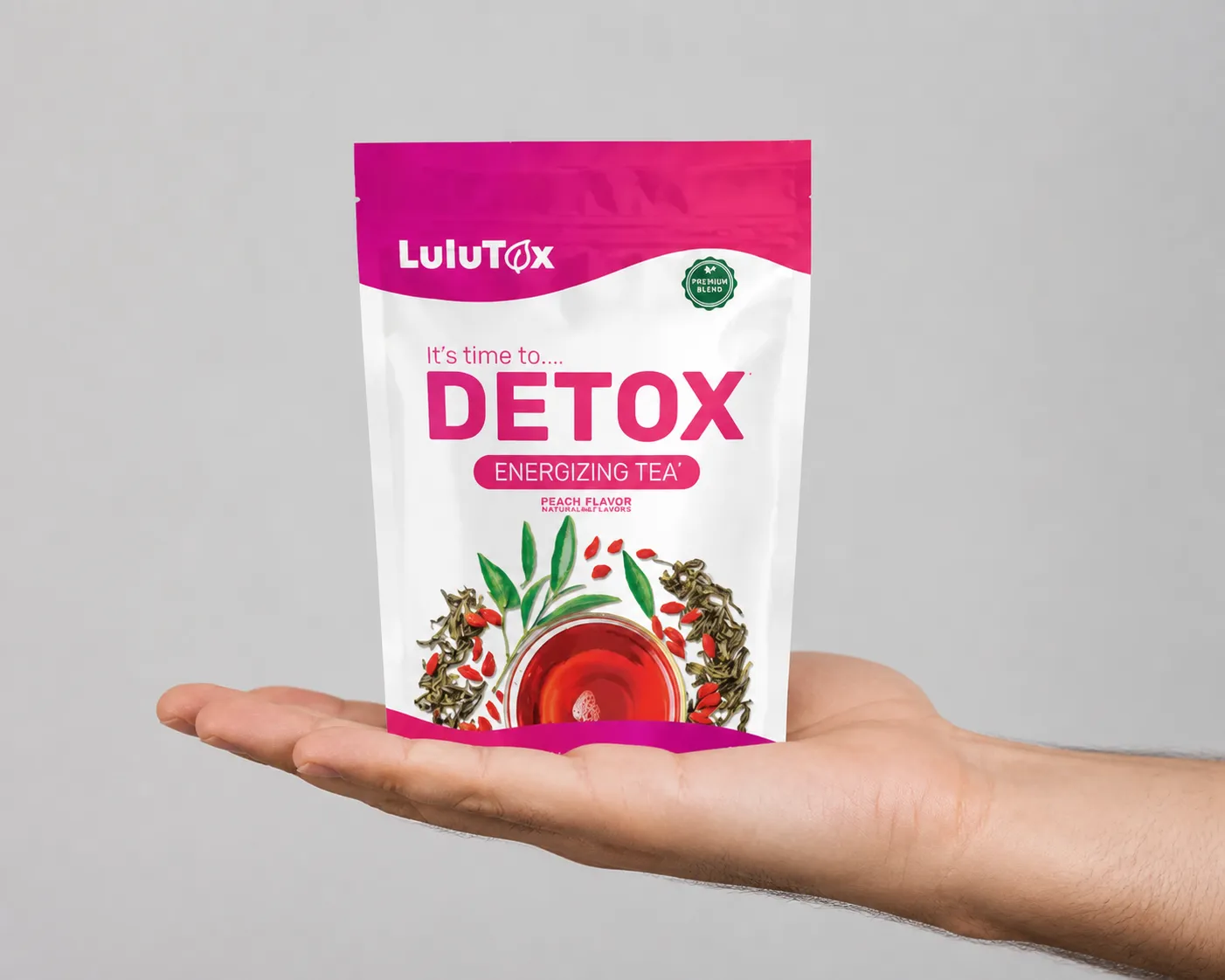 Lulutox Detox Tea — le produit en main