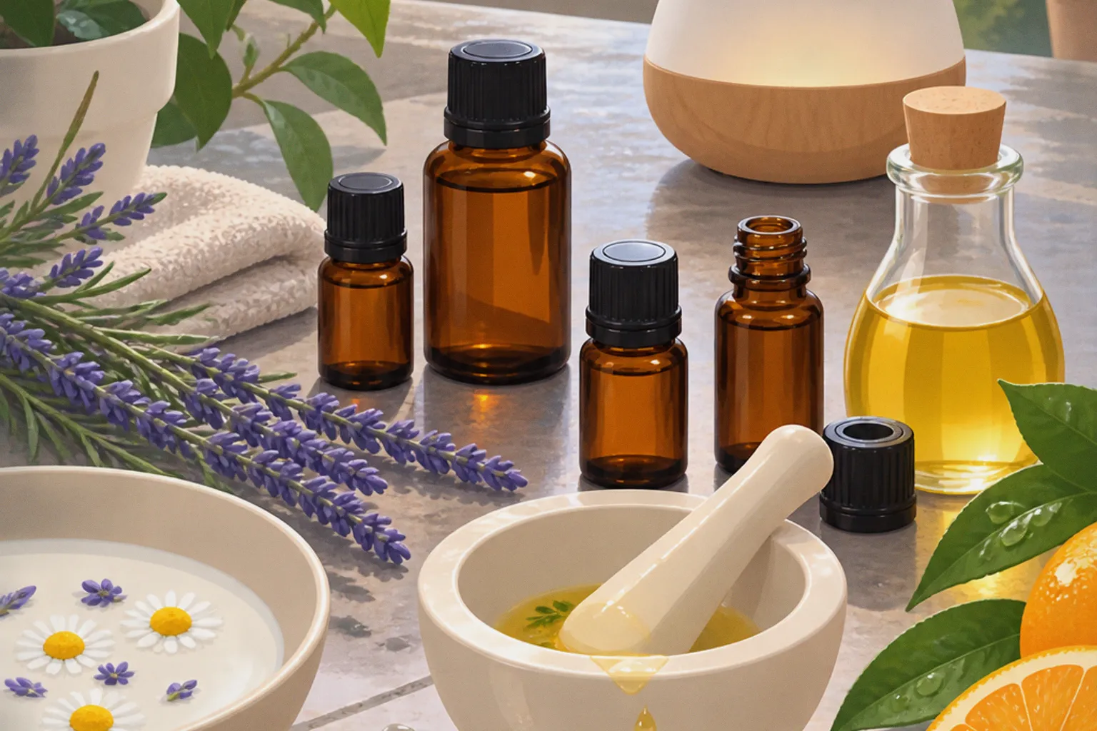 Synergie d'huiles essentielles anti-stress : la recette